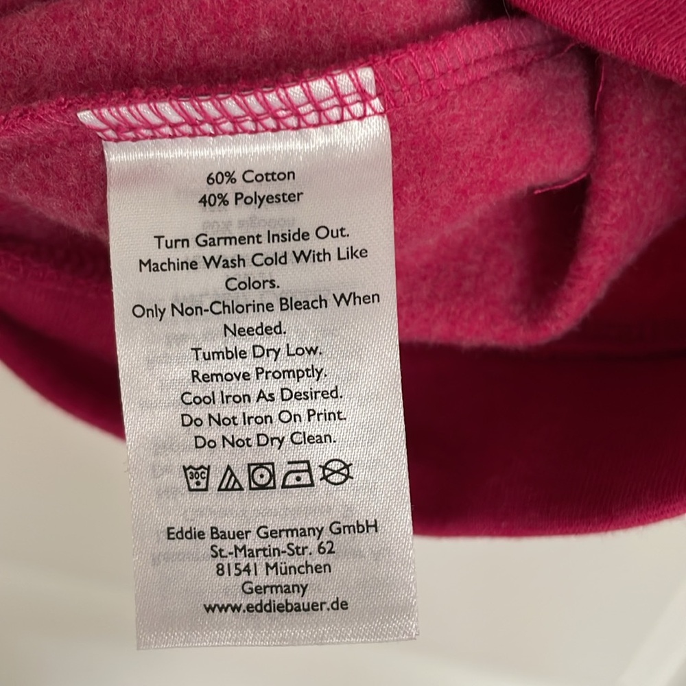 Eddie Bauer Women's Pink Zip Hoodie - Picture 4 of 4